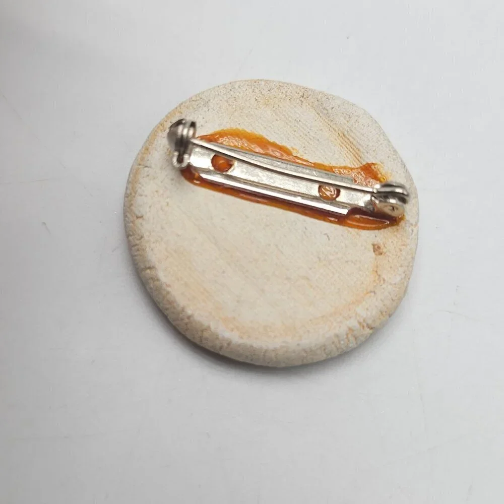 Handcrafted Ceramic Lizard Brooch Pin Vintage Southwest